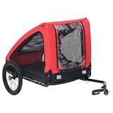 Vidaxl Dog Bike Trailer rot und schwarz