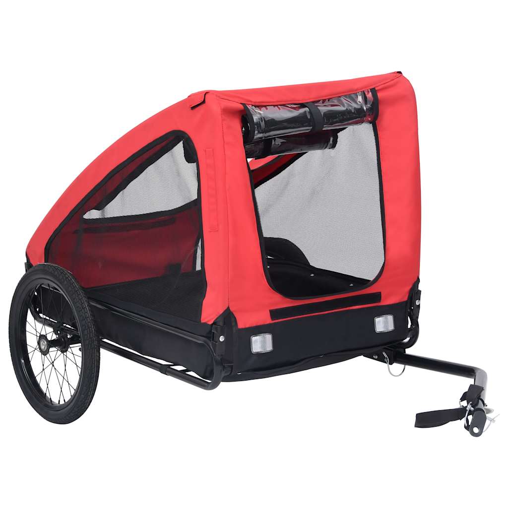 Vidaxl Dog Bike Trailer rot und schwarz