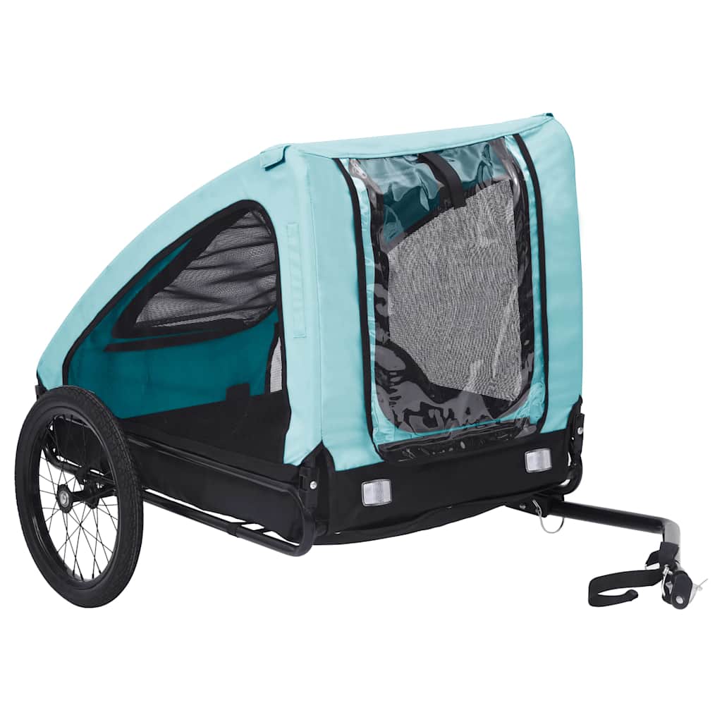 VidaXL Dog bike trailer blue and black