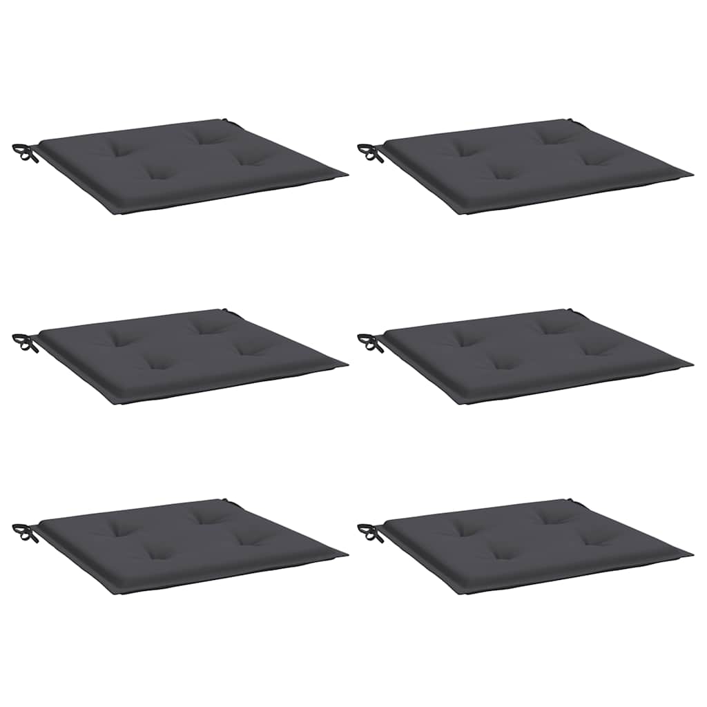 Vidaxl Garden Cushions 6 PCS 40x40x4 cm Tessuto Oxford antracite -Collorato