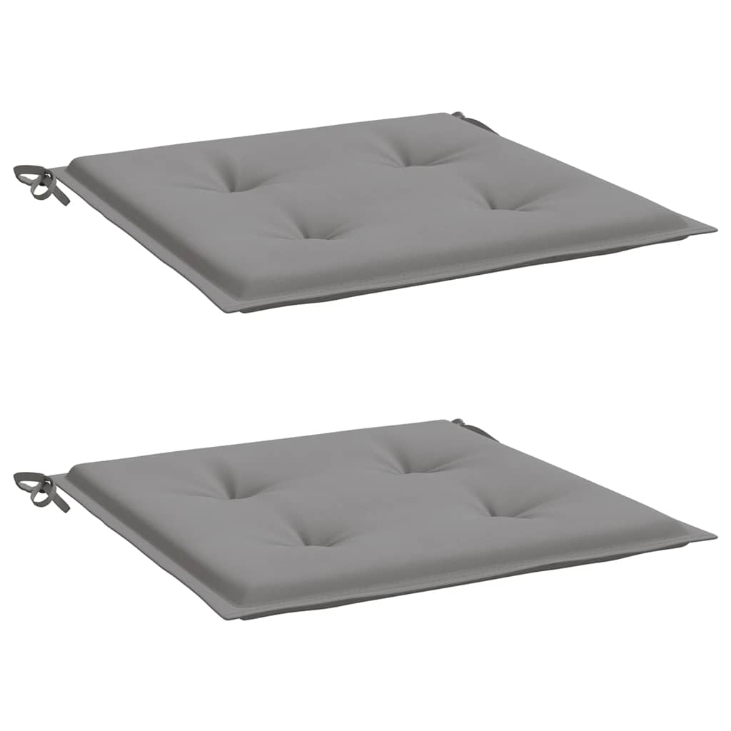 Vidaxl Gartenstuhl Kissen 2 Stcs 40x40x4 cm Oxford Stoff grau