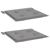 Vidaxl Gartenstuhl Kissen 2 Stcs 40x40x4 cm Oxford Stoff grau