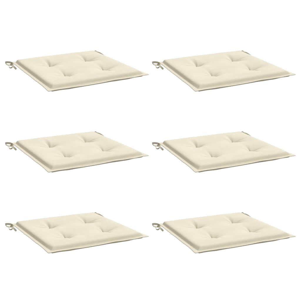 Vidaxl garden chair cushions 6 pcs 40x40x4 cm oxford fabric cream-colored