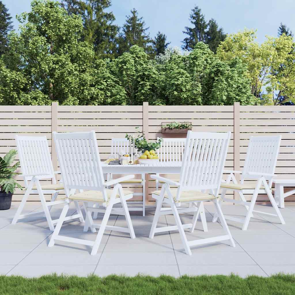 Vidaxl garden chair cushions 6 pcs 40x40x4 cm oxford fabric cream-colored
