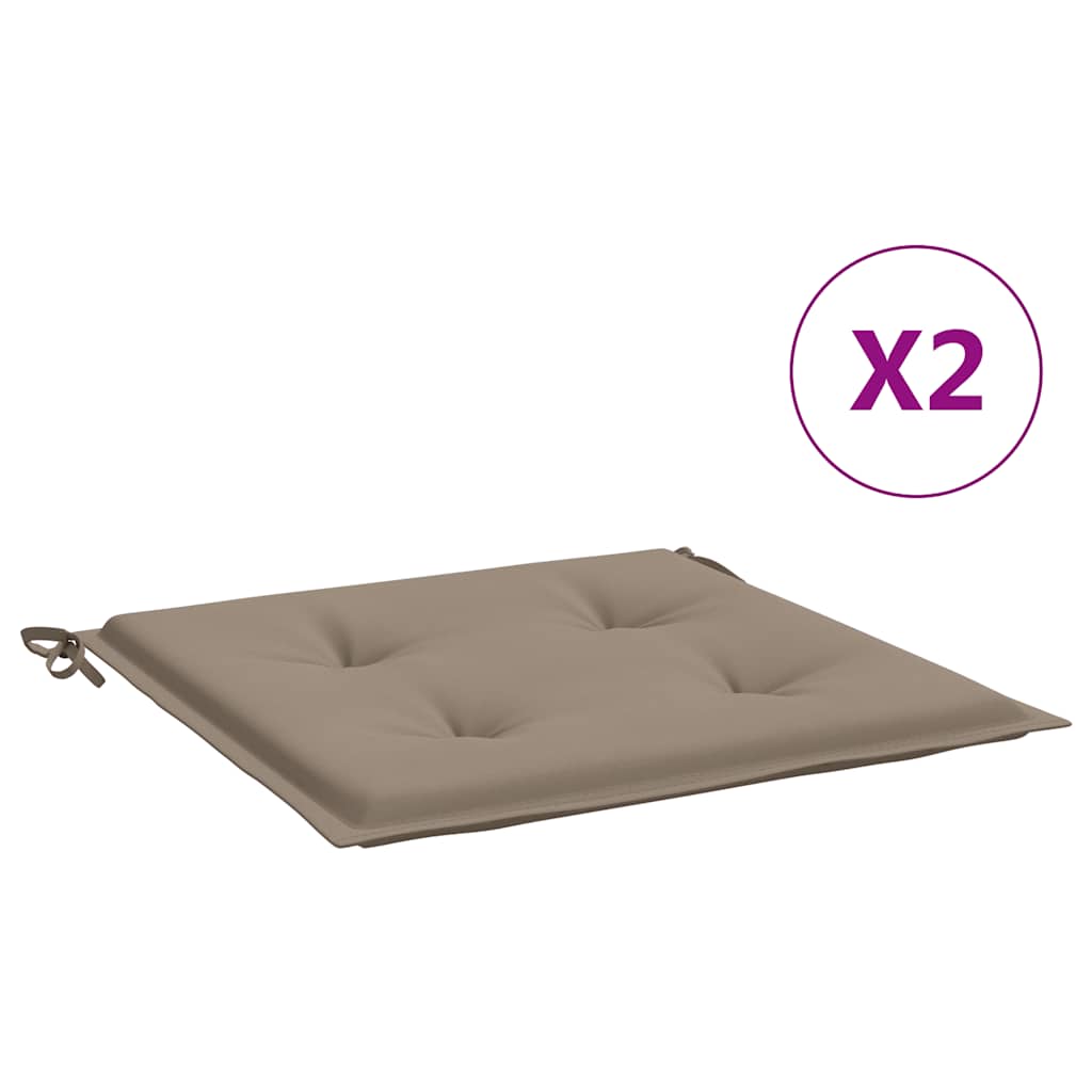 Polštáře zahradní židle Vidaxl 2 ks 40x40x4 cm oxford tkanina taupe
