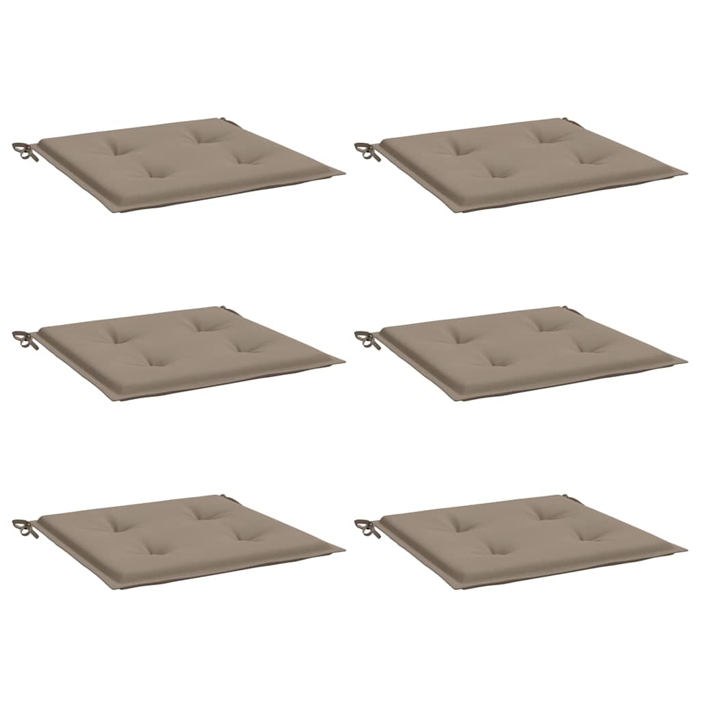 Vidaxl Gaart Charter Cushionen 6 PC 40x4xx4 cm Oxford Stoff Taupe