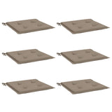 Vidaxl Gaart Charter Cushionen 6 PC 40x4xx4 cm Oxford Stoff Taupe
