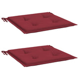 Vidaxl Garden chair cushions 2 pcs 40x40x4 cm Oxford fabric wine red