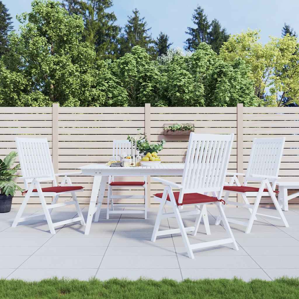 Vidaxl Garden Chair Puter 4 St 40x40x4 cm Oxford stoff vin rød