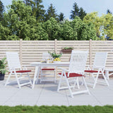 Vidaxl Garden Chair Puter 4 St 40x40x4 cm Oxford stoff vin rød