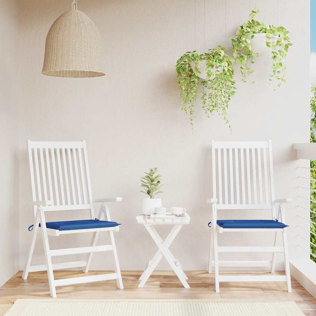 Almofadas de cadeira de jardim de vidaxl 2 pcs 40x40x4 cm oxford Fabric Royal Blue Royal