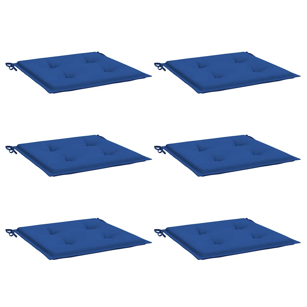 Vidaxl Garden Chair Cudions 6 st 40x40x4 cm Oxford Fabric Royal Blue