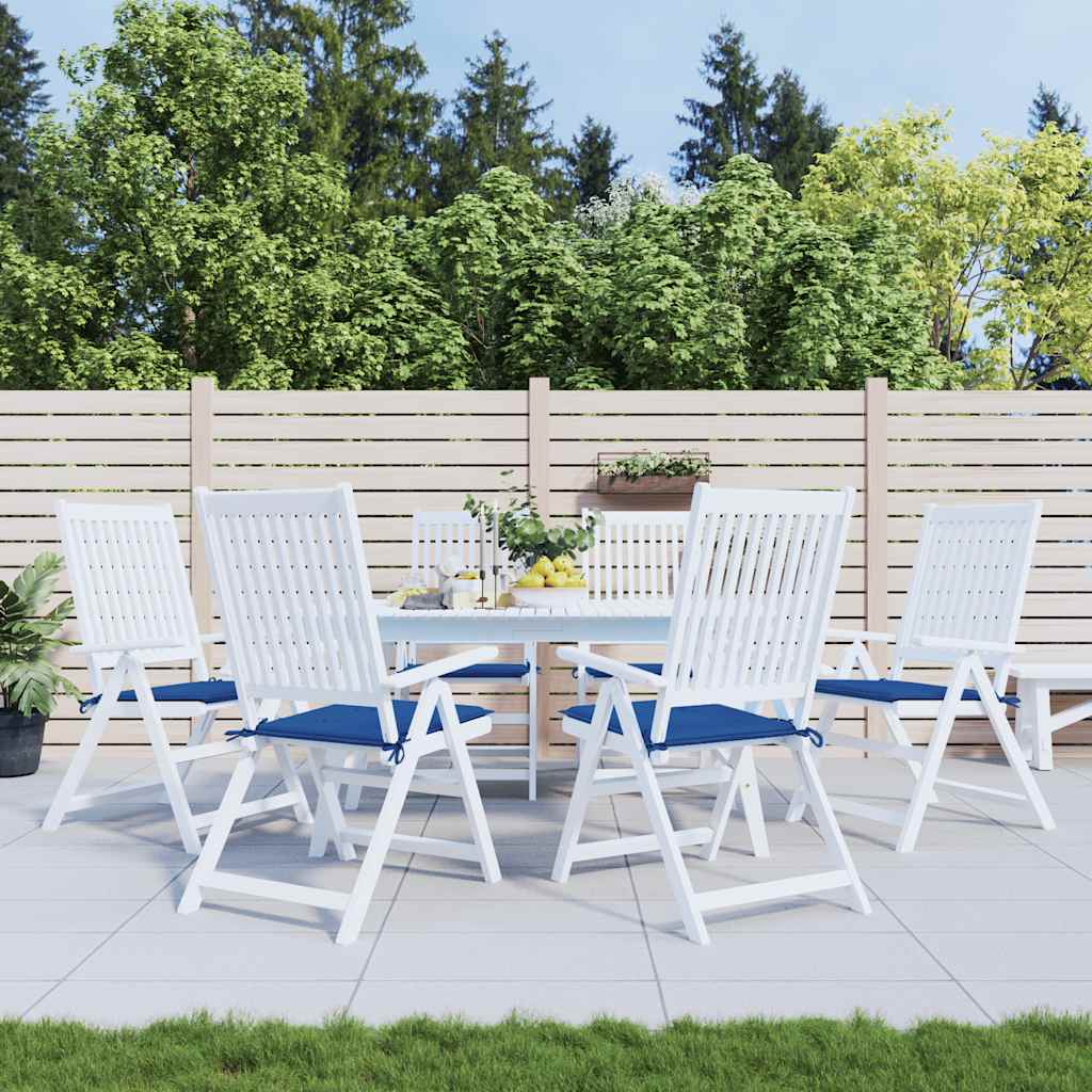 Vidaxl Garden Chair Cudions 6 st 40x40x4 cm Oxford Fabric Royal Blue