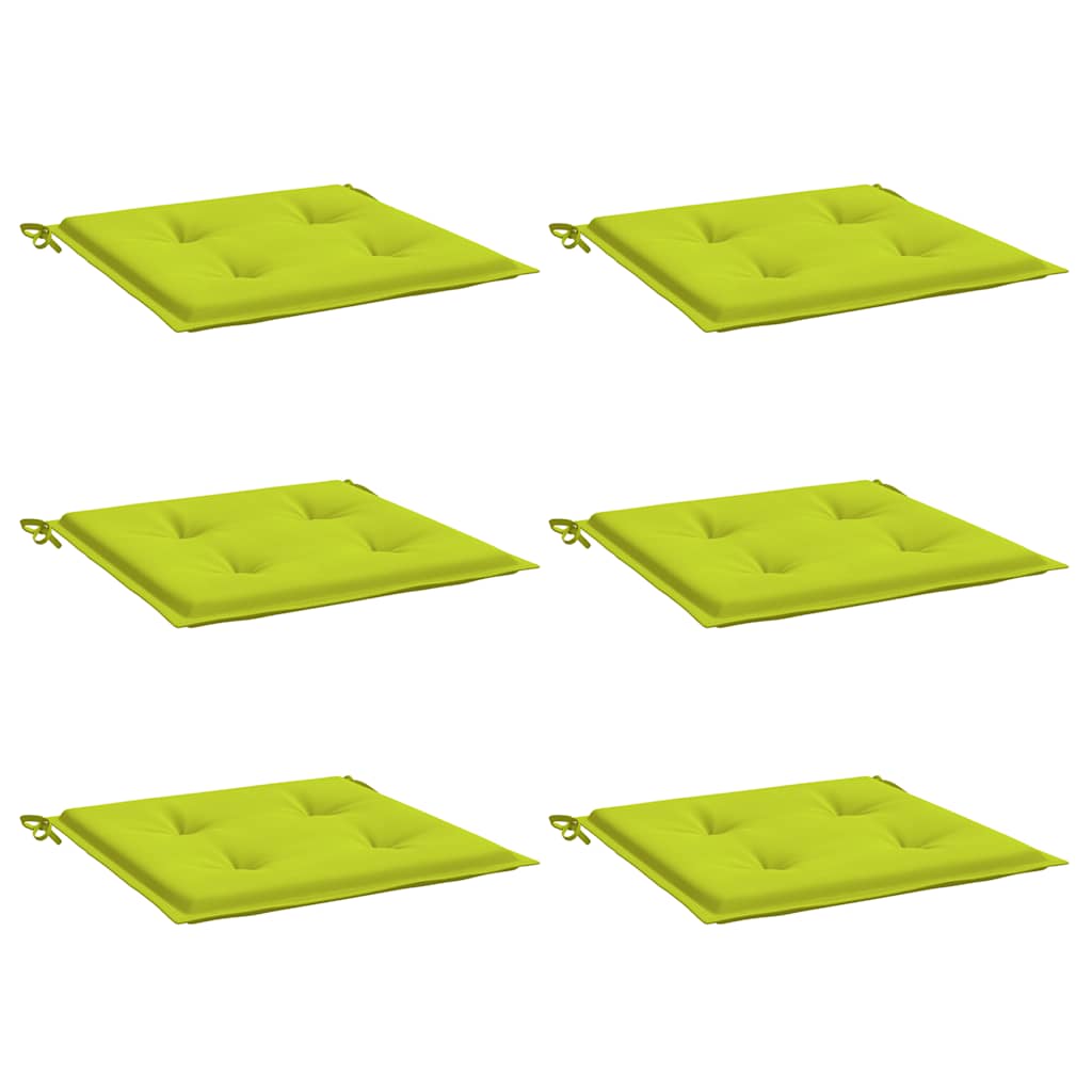 Vidaxl Garden chair cushions 6 pcs 40x40x4 cm Oxford fabric bright green