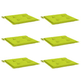 Vidaxl Garden chair cushions 6 pcs 40x40x4 cm Oxford fabric bright green
