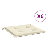 Vidaxl Garden stol blazine 6 St 50x50x3 cm Oxford tkanina crème -barva
