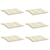 Vidaxl Garden stol blazine 6 St 50x50x3 cm Oxford tkanina crème -barva