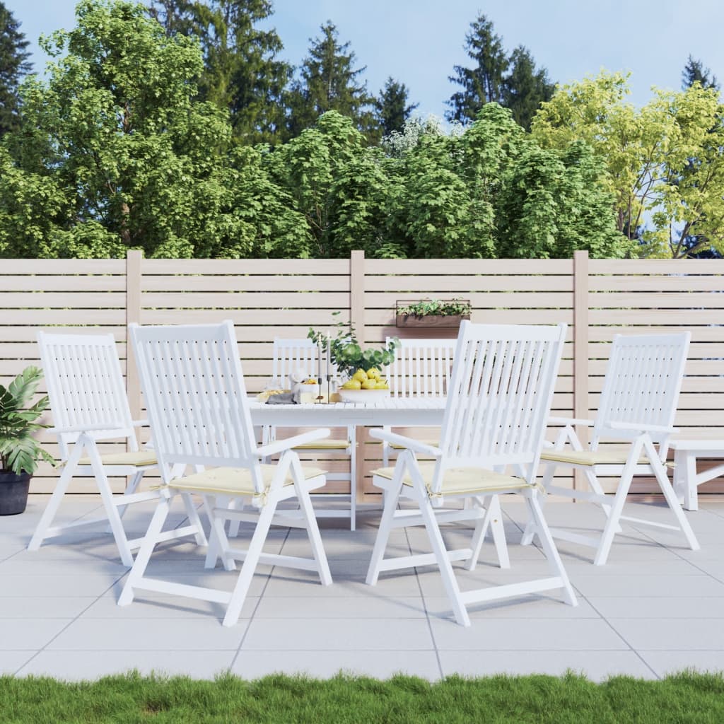 Vidaxl Garden stol blazine 6 St 50x50x3 cm Oxford tkanina crème -barva