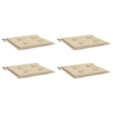 Cojines de silla de jardín Vidaxl 4 st 50x50x4 cm oxford tela beige