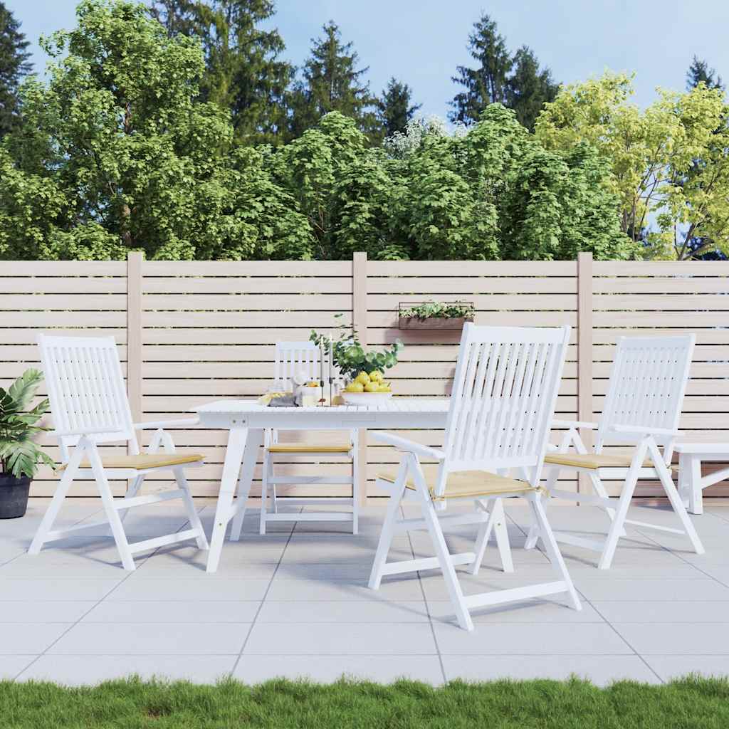 Cojines de silla de jardín Vidaxl 4 st 50x50x4 cm oxford tela beige