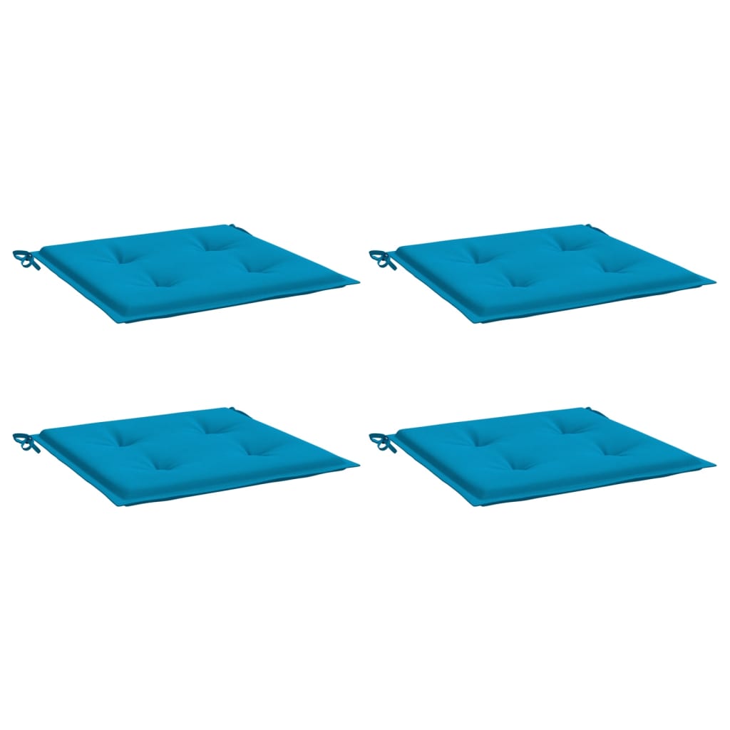 Coussins de chaise de jardin vidaxl 4 st 50x50x3 cm oxford tissu bleu