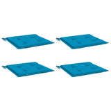 Coussins de chaise de jardin vidaxl 4 st 50x50x3 cm oxford tissu bleu
