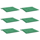 Vidaxl Garden chair cushions 6 st 50x50x3 cm Oxford fabric green