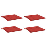 Vidaxl Garden Chair Cudions 4 St 50x50x4 CM Oxford Fabric Red