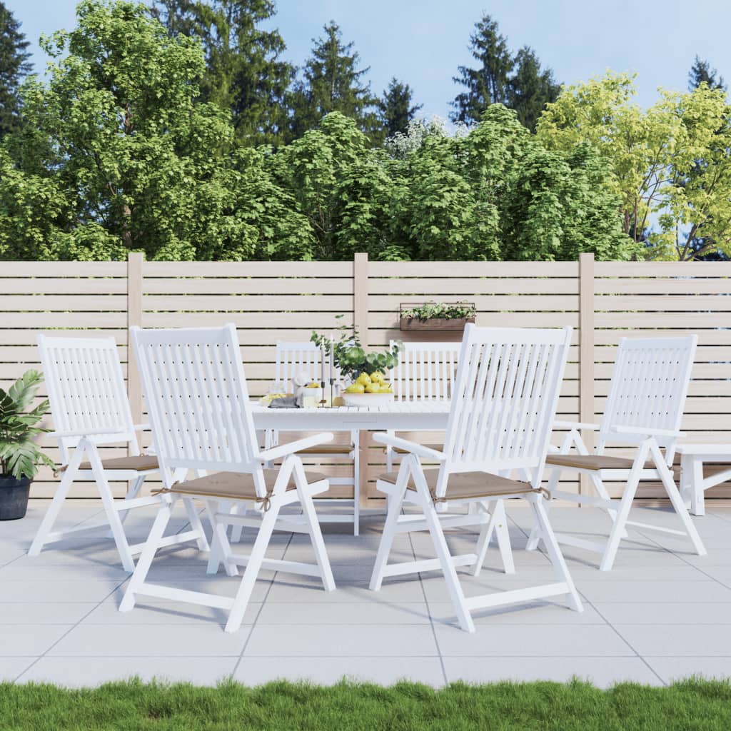 Vidaxl Garden stol blazine 6 St 50x50x3 cm Oxford tkanina taupe