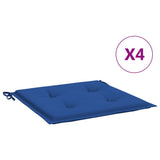 Cojines de silla de jardín Vidaxl 4 st 50x50x3 cm oxford tela azul