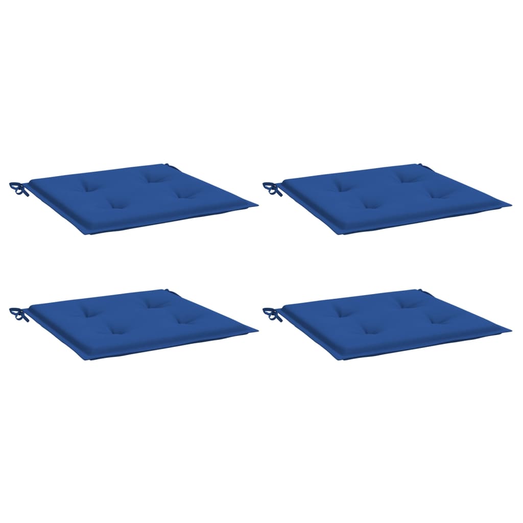 Cojines de silla de jardín Vidaxl 4 st 50x50x3 cm oxford tela azul