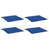 Cojines de silla de jardín Vidaxl 4 st 50x50x3 cm oxford tela azul