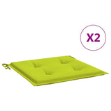 Vidaxl Garden chair cushions 2 st 50x50x4 cm Oxford fabric bright green