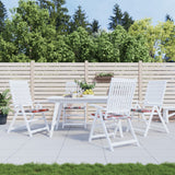 Cojines de silla de jardín Vidaxl 4 st 50x50x3 cm oxford tela patrón de diamante rojo