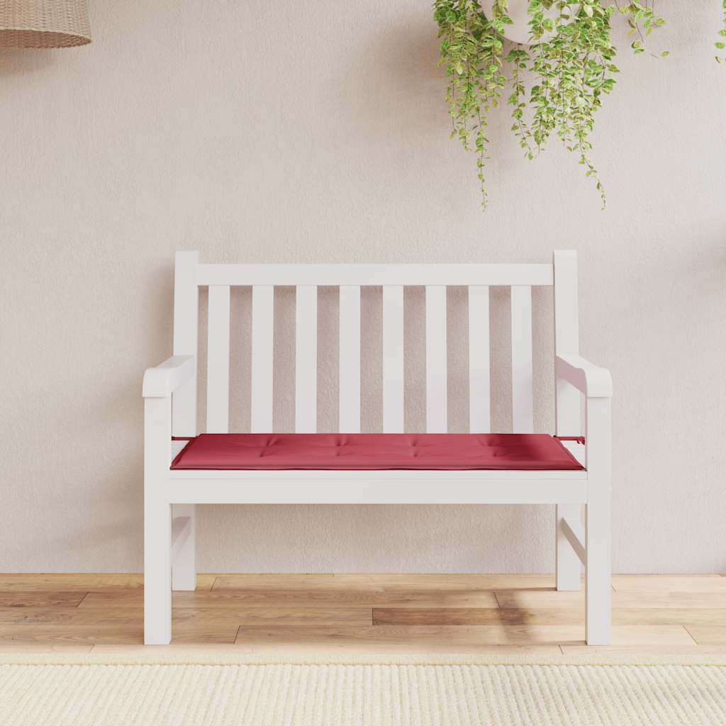 Vidaxl Garden bench cushion 120x50x4 cm Oxford fabric wine red