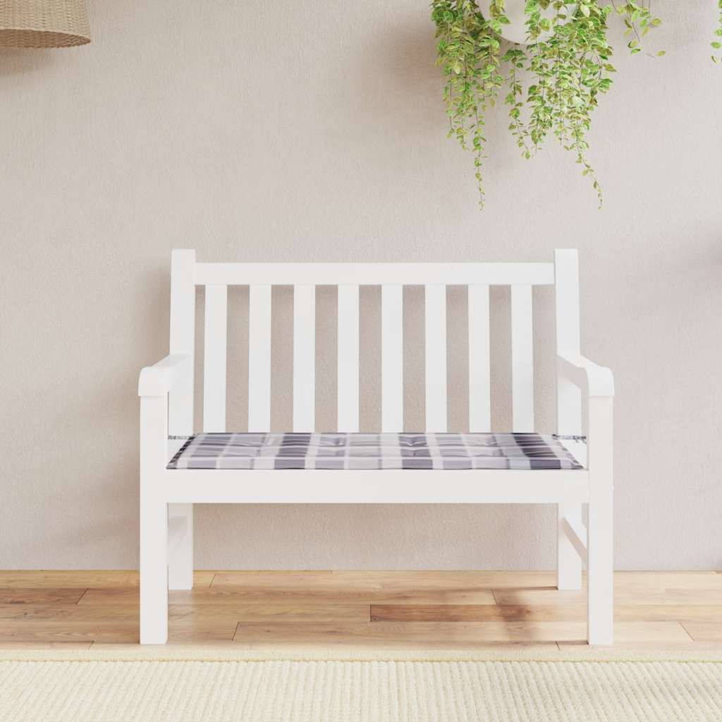 VidaXL Garden bench cushion 120x50x4 cm Oxford fabric diamond pattern gray