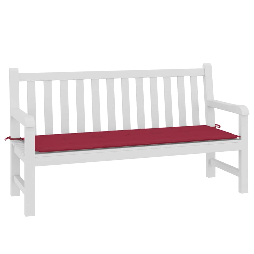 Vidaxl Garden Bench Cushion 150x50x4 cm Oxford stoffvin rød