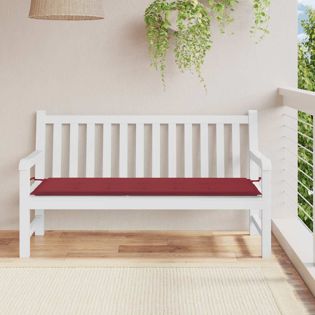 Vidaxl Garden Bench Cushion 150x50x4 cm Oxford stoffvin rød