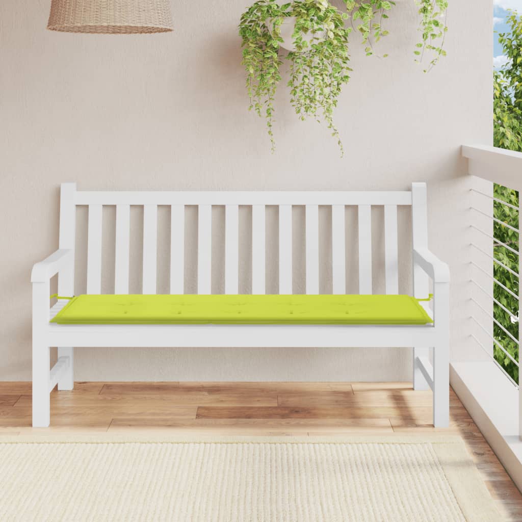 Vidaxl Garden Bench polštář 150x50x3 cm Oxfordská látka jasně zelená