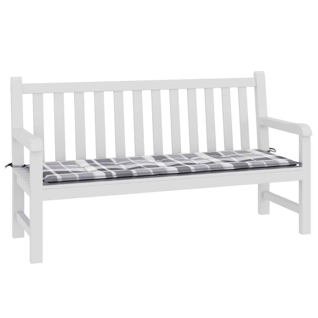 VidaXL Garden bench cushion 150x50x4 cm Oxford fabric diamond pattern gray