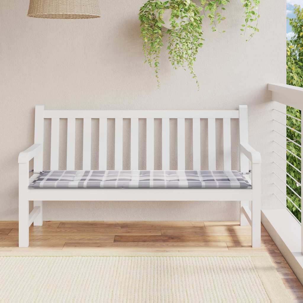 VidaXL Garden bench cushion 150x50x4 cm Oxford fabric diamond pattern gray