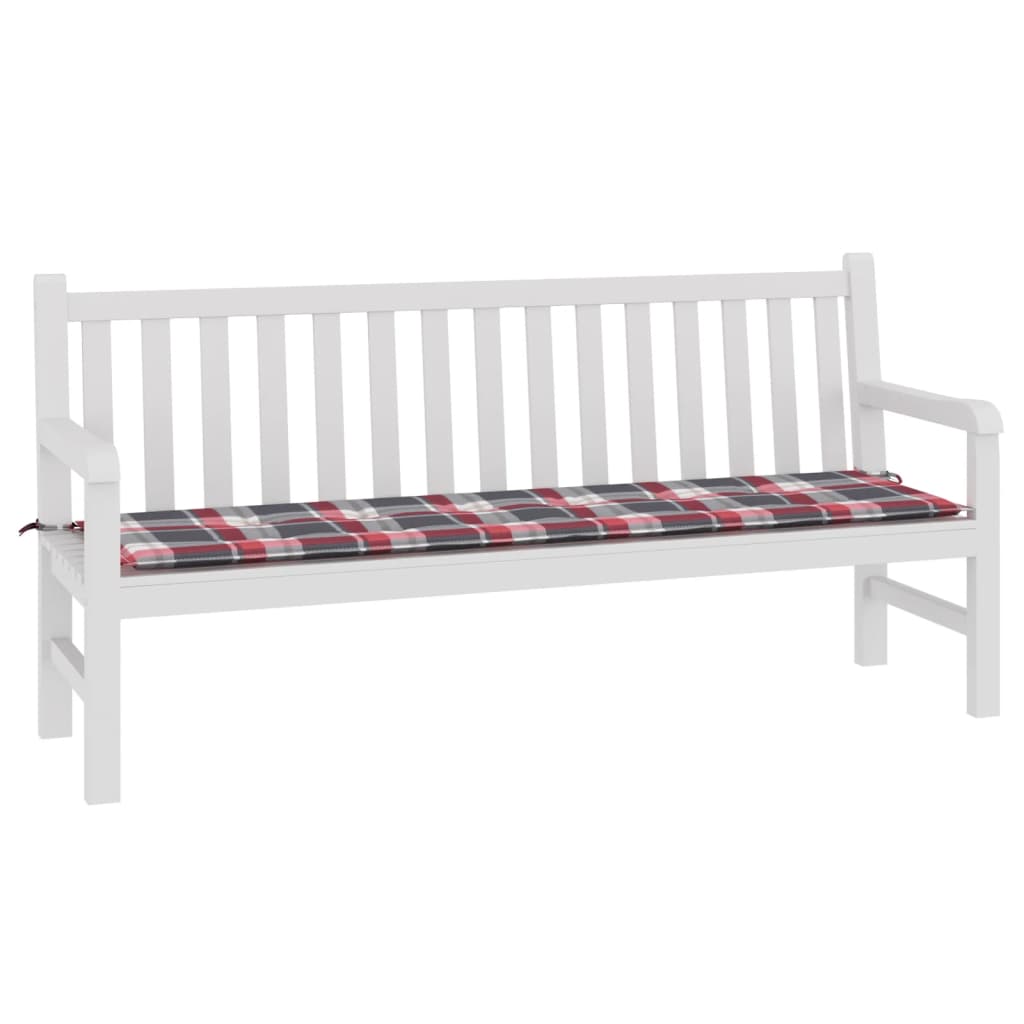 Vidaxl Garden bench cushion 180x50x3 cm Oxford fabric diamond pattern red
