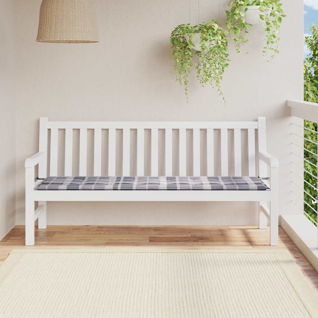 Vidaxl Garden bench cushion 180x50x4 cm Oxford fabric diamond pattern gray