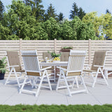 Vidaxl Gaart Charter Cushionen 6 stull Hanner Hanner 120x50x3 cm Stoff Taupe