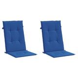 VidaXL Garden chair cushions 2 st high back 120x50x3 cm fabric royal blue