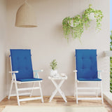 VidaXL Garden chair cushions 2 st high back 120x50x3 cm fabric royal blue