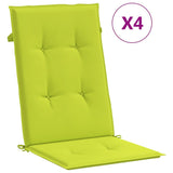 Vidaxl sedia da giardino cuscini da 6 St Hight Back 120x50x3 cm Verde trasparente