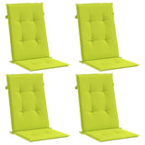 Vidaxl sedia da giardino cuscini da 6 St Hight Back 120x50x3 cm Verde trasparente