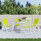 Vidaxl sedia da giardino cuscini da 6 St Hight Back 120x50x3 cm Verde trasparente