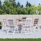 Cojines de silla de jardín de Vidaxl 6 PCS 120x50x3 CM Tabet Diamond Patrón rojo